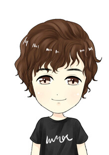 卡通短发Q版T恤有字