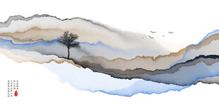 水墨山水意境图