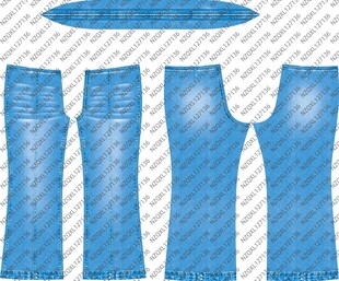 牛仔长裤款式设计图