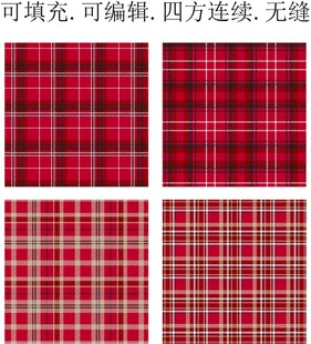红色格子图案   苏格兰格面料
