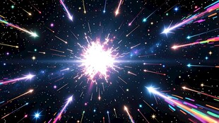 光芒四射科技星空