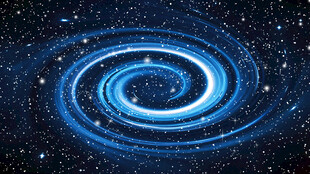 蓝色旋涡星空太空