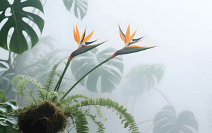 雾气磨砂膜效果绿植贴图