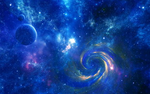 蓝色星空背景墙