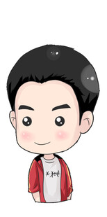 红衣卡通男孩形象Q版