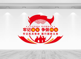 民兵标语文化墙