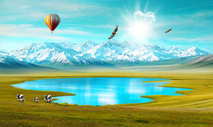 蓝天白云大草原