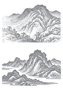 水墨山水国风图