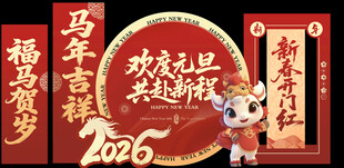 欢度元旦 新年 2026 马年