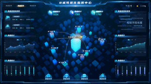 科技感数据可视化操作界面图片