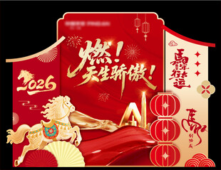 创意大气马年美陈设计