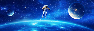 太空星球星空背景图
