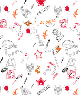 卡通动物花卉图案背景