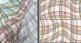 彩色扭曲格子图案背景