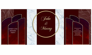 优雅婚礼舞台背景设计模板