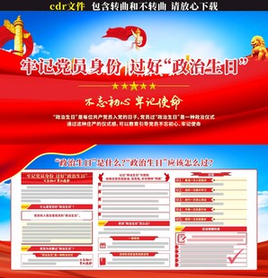 党员政治生日展板