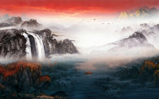 现代 中式意境山水 TIF分层