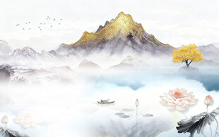 奢雅 新款简约山水 TIF分层