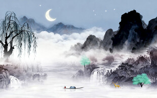 新款简约山水 TIF分层