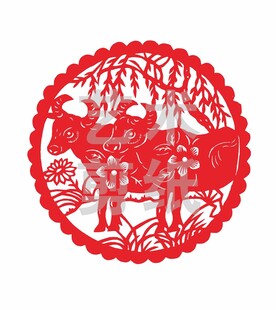 牛剪纸