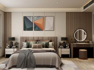 现代简约风温馨卧室空间