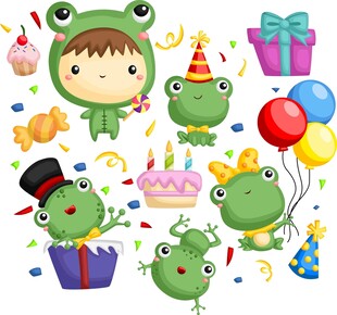 青蛙主题儿童派对元素