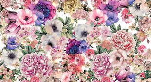 缤纷多彩花卉图案背景