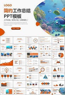 海底世界水族馆动态PPT模板