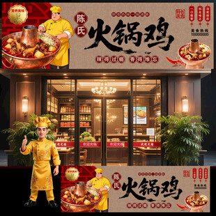 火锅鸡展板