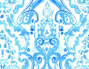 蓝白花纹精美装饰图案