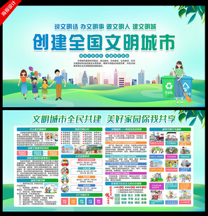 创文明城市宣传海报