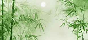 新中式水墨竹子背景墙