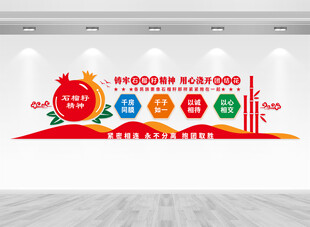 石榴籽精神文化墙