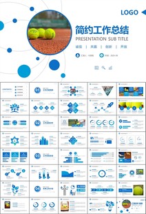 网球运动体育竞技比赛休闲PPT