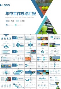 网球运动体育竞技比赛休闲PPT