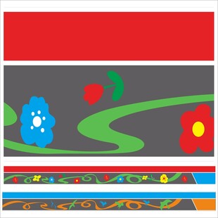 民族风几何花卉图案设计