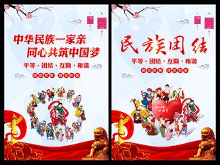 民族团结宣传海报