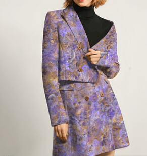 数码印花  手绘花 香云纱