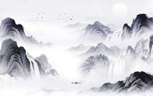 高雅 意境山水新画 TIF分层