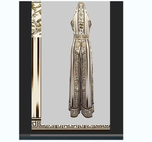 古代华丽长袍服饰展示