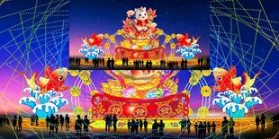 彩灯花灯效果图