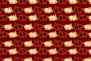 可爱小兔子CDR矢量图案