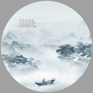 新中式禅意水墨画