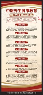 中医养生健康教育展架