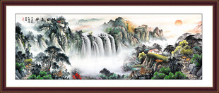 书房水墨画水墨山水