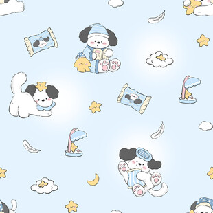 可爱小狗卡通图案背景
