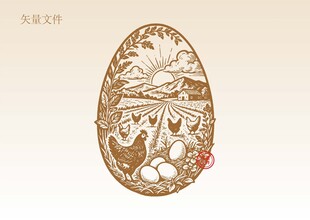 鸡蛋包装插画
