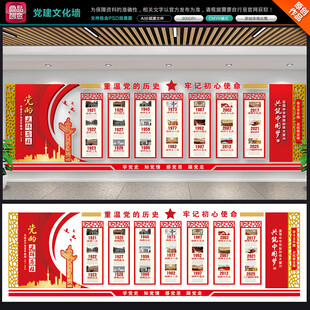 党的发展历程文化墙