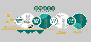  四有老师 校园文化展板