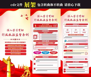 行政执法监督条例展架